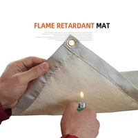 glass fiber outdoor camping fireproof cloth flame retardant insulation mat blanket picnic barbecue coated heat insulation pad
