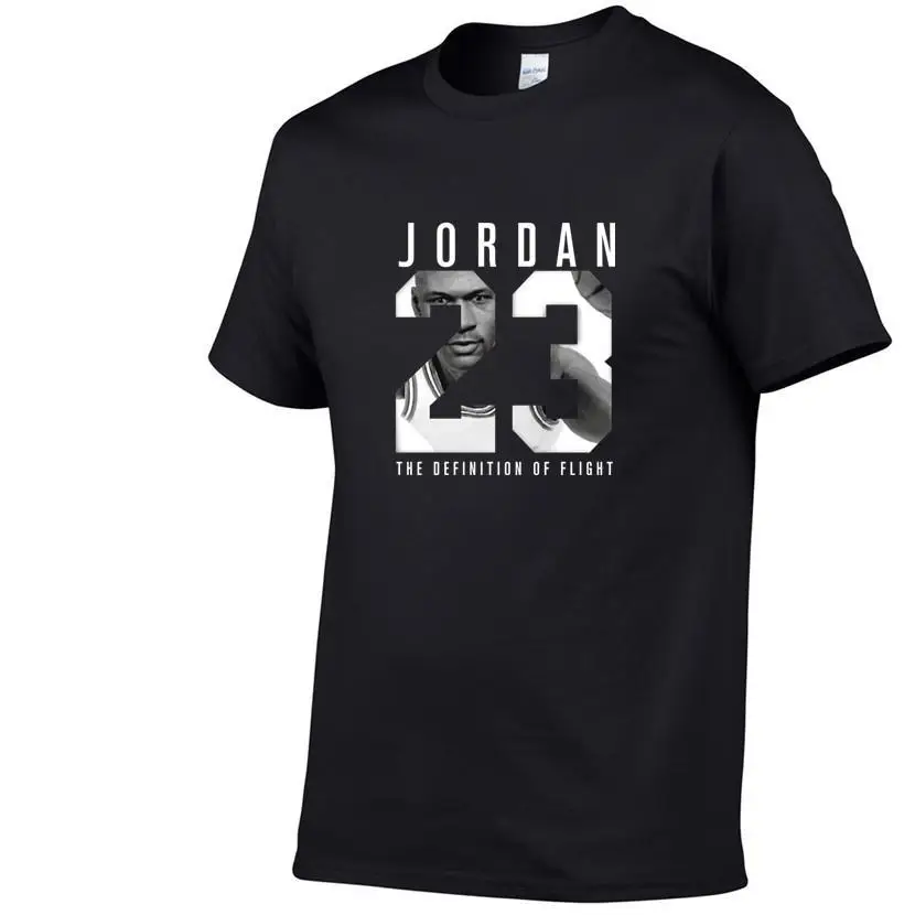 Мужская футболка с принтом Jordan 23 хлопковая Футболка для фитнеса в стиле хип-хоп