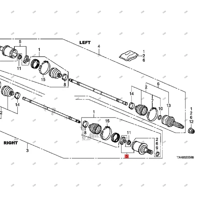 

Автомобильный пятицветный вал с постоянной скоростью, универсальный шарнир в сборе hon daa cur, задний полувал, внутренняя шариковая клетка, Полуось, монтажный