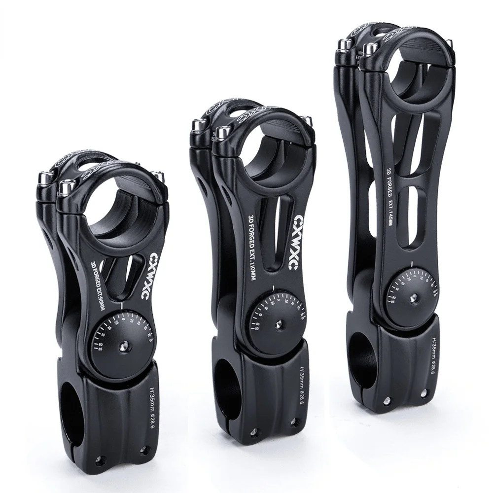 

Adjustable MTB Stem For Bike Handlebar Stem 90/110/145mm Aluminum Alloy Mountain BMX Fixie Gear Cycling Bicycle Stems Part
