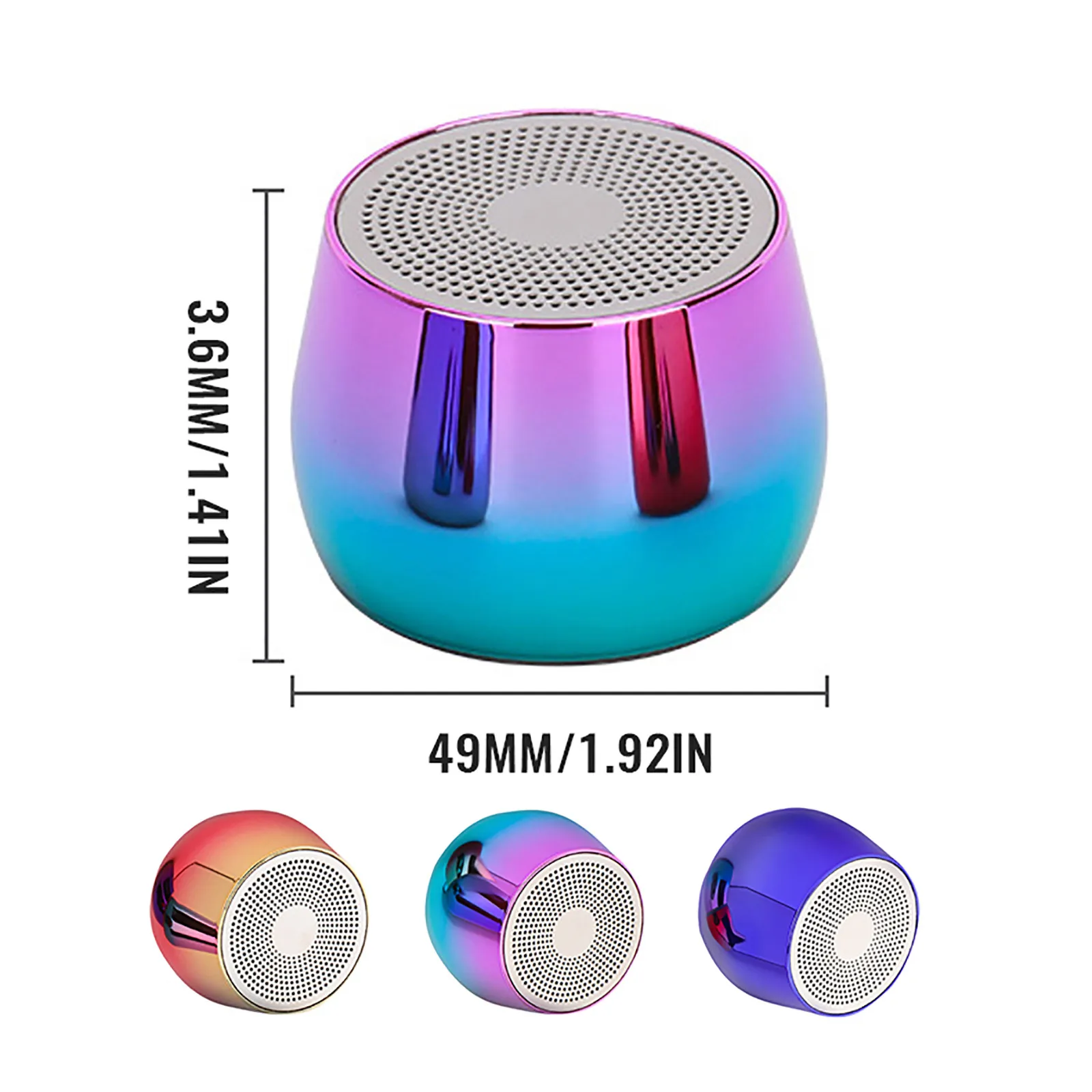 Беспроводной мини динамик 5 0 Bluetooth яркий свет трещины звук сабвуфер|Портативные