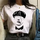 Футболка женская Peaky Blinders, модная уличная одежда в стиле Харадзюку, крутая футболка с коротким рукавом в стиле хип-хоп, футболка с графикой