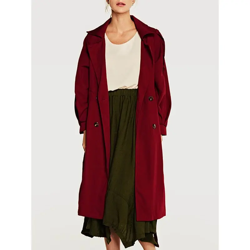 Sisjuly 2019 осень новый женский длинный тонкий тренч пальто Европейский похудения