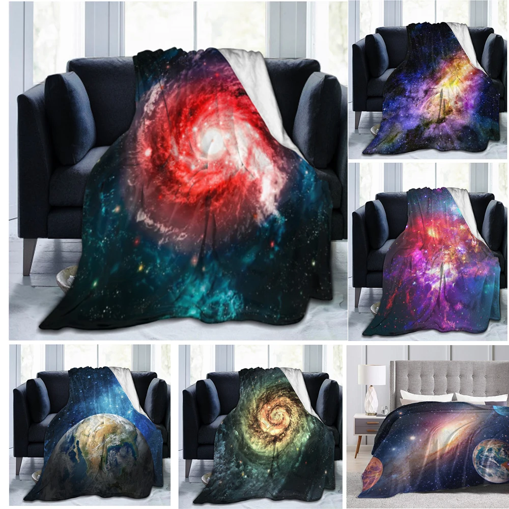 

Cosmic Sky Coral Fleece Blanket Fantasy Universe Soft Fleece Creative Bed Blanket Home Sofa Throw Blankets Twin Bedspread Sheet