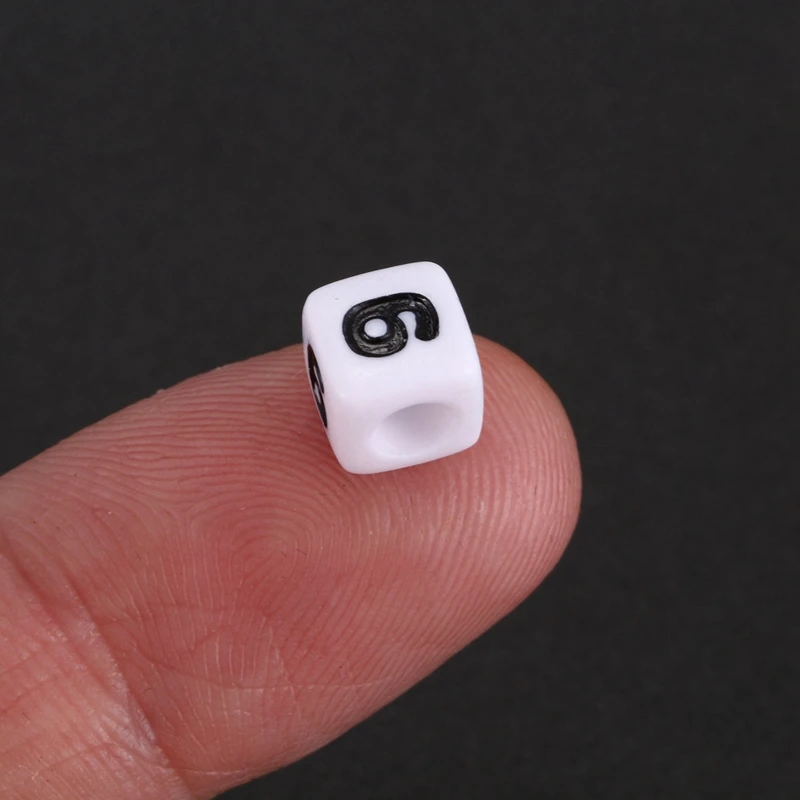 

300x White Mixed Number & Symbol Cubic Beads 7X7mm & 100x Wood Beads Star Shape Unfinished Wooden Loose Beads