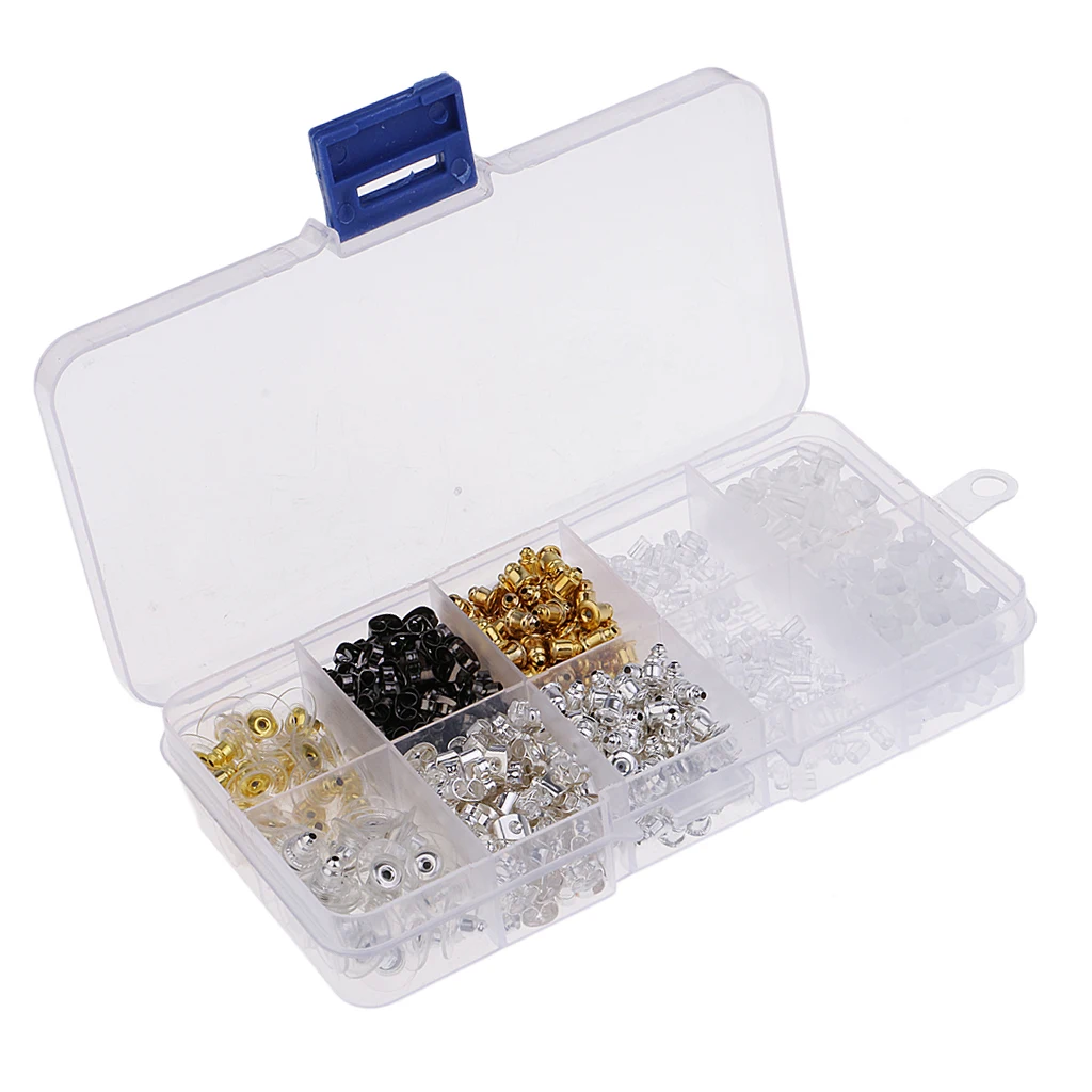 

Earring Backs Stoppers Findings Ear Post Nuts Jewelry Findings Kit 10 Styles