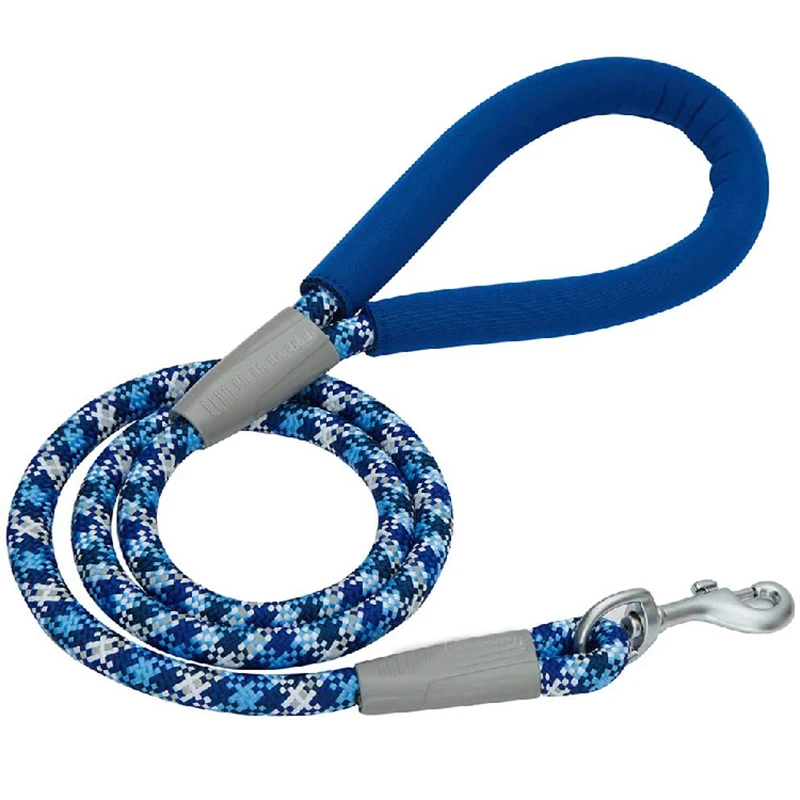 

2020 Reflective Heavy Duty Climbing Rope Leash Soft Padded Handle for Medium Large Dog Nylon Rope Training Leash Slip Lead Strap