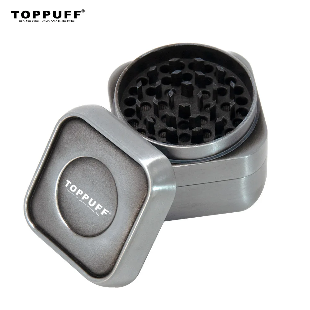 Большая измельчитель для трав из цинкового сплава с контейнером хранения табака