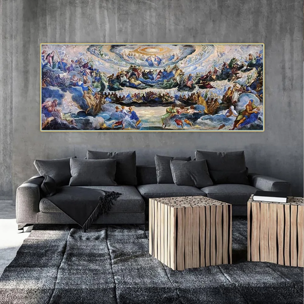 

Tintoretto " The Paradise " Canvas Oil Painting Classical Aesthetics Artwork Decor Backdrop Picture Home Living Room Decoration