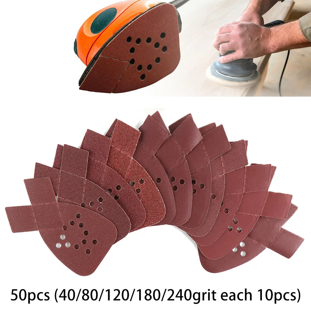 

50pc Sanding Sheets 40-240 Grit Detail For Black Decker Mouse Sander Sandpaper Premature Wearing.
