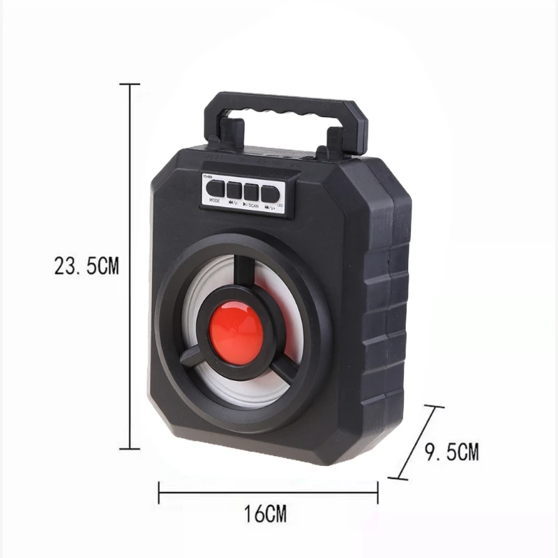 

668 беспроводной портативный динамик Super Bass с USB/TF/AUX/FM радио