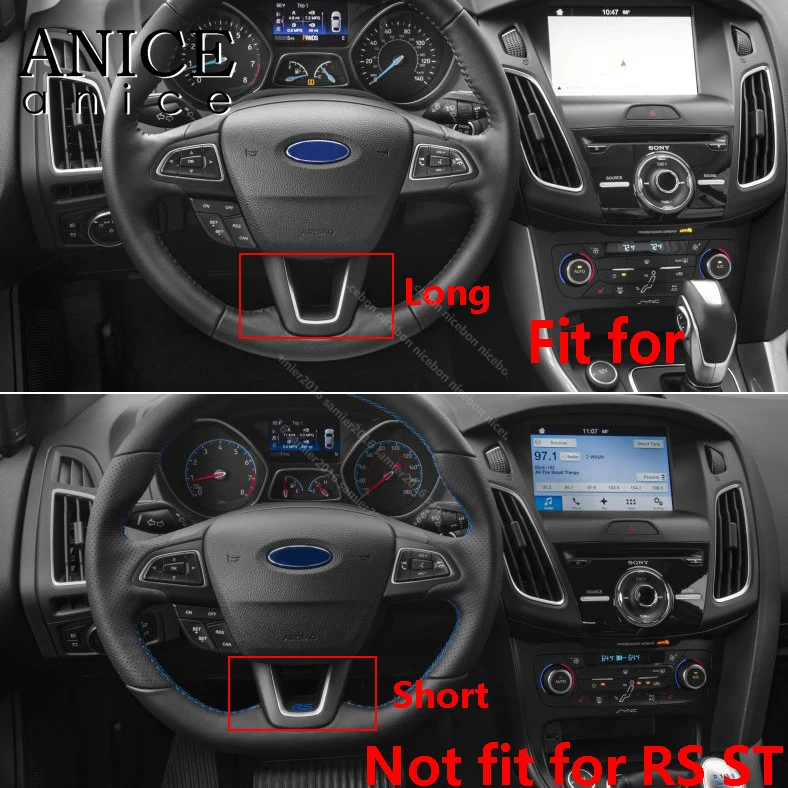 3 шт. чехол на руль из углеродного волокна подходит для ford Focus Escape Kuga not For RS