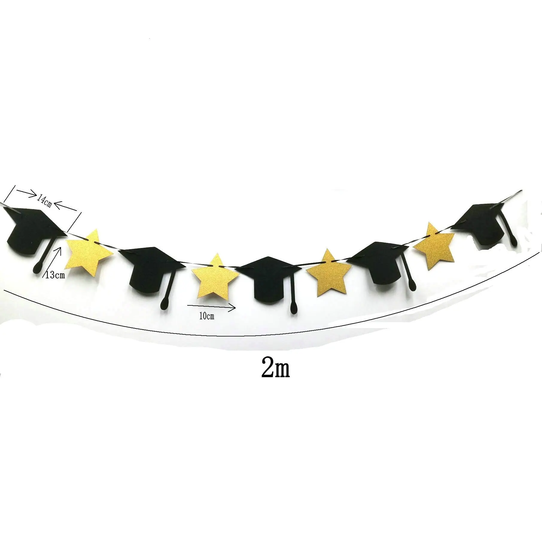 Выпускной вечерние украшения баннер доктор шляпа со звёздами флаг США гирлянда