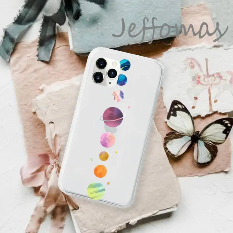 

Starry Universe Phone Case Phone Case Transparent for iPhone 11 12 mini pro XS MAX 8 7 6 6S Plus X 5S SE 2020 XR