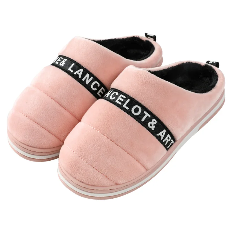 Новинка 2019 года хлопковые тапочки женские зимние домашние на толстой подошве