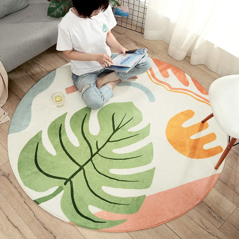 

Eovna Round Carpet Floor Carpets for Living Room Bedroom Anti-slip Doormat Yoga Mat Area Rugs for Bedroom