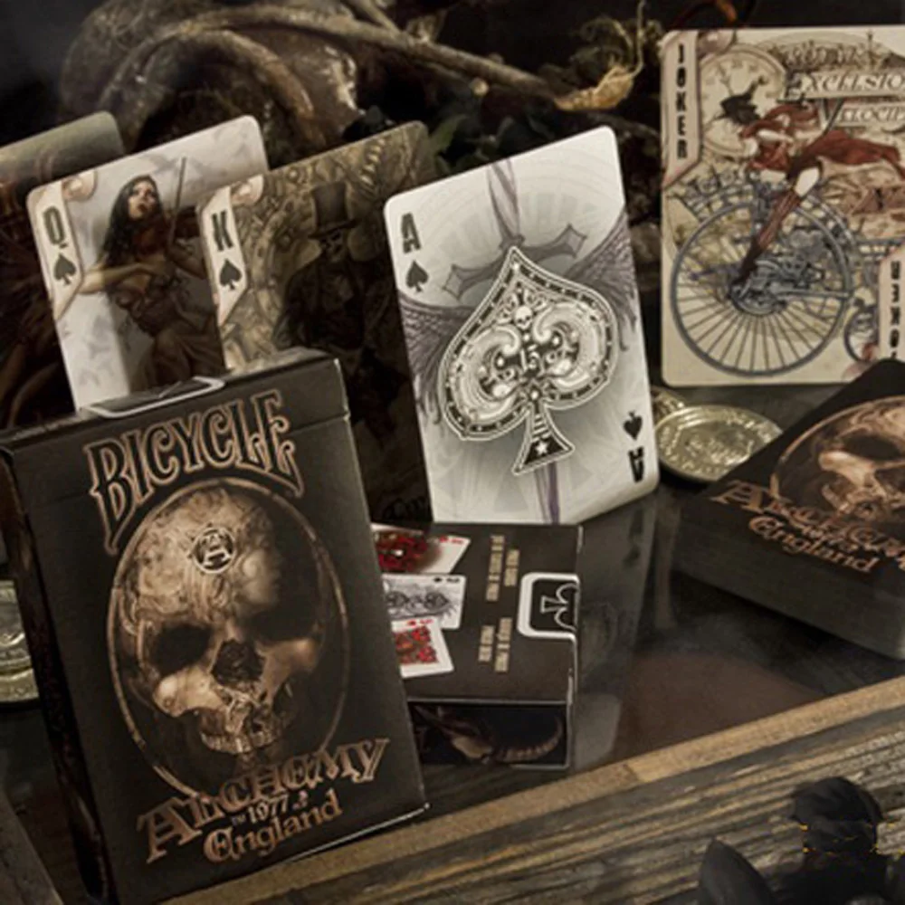 1 колода черного сердечника бумажная Алхимия искусственные велосипедные карты
