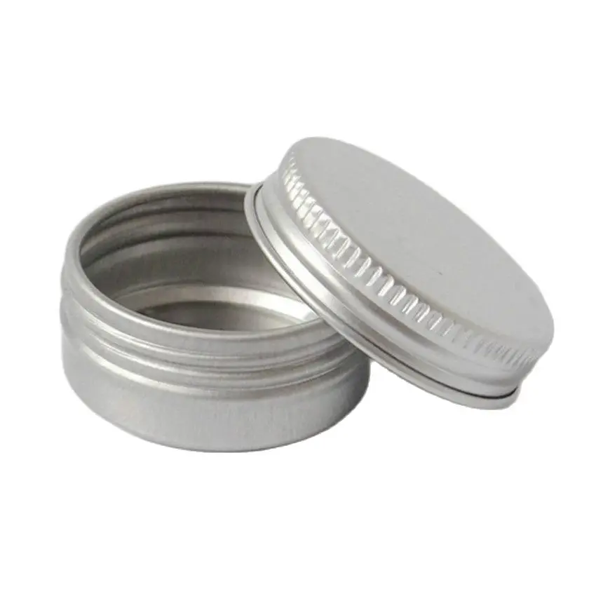 

100pcs 10g Aluminum Cream Jar Pot Nail Art Makeup Lip Gloss Empty Cosmetics Metal Tin Containers Aluminum Lip Balm Container
