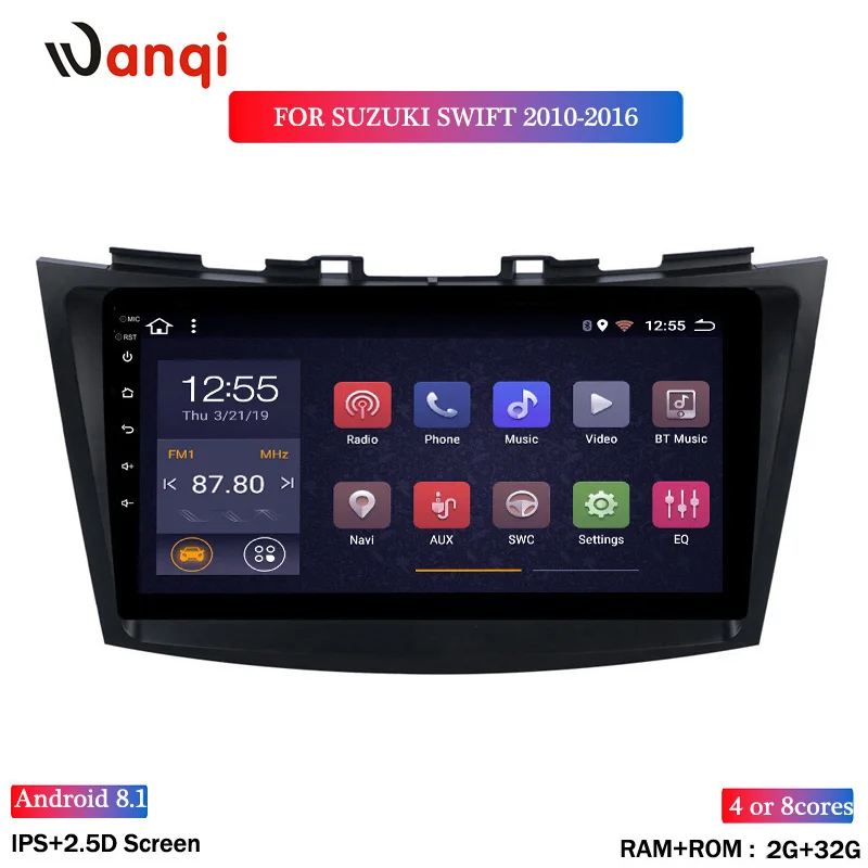Wan qi 9 &quotAndroid 8 1 GO Автомобильный DVD плеер для Suzuki Swift 2010 2011 2012 2013 2014 2015 2016