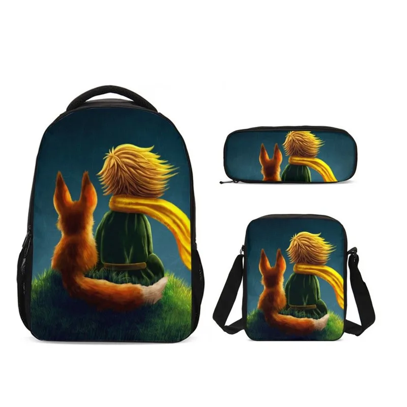 

New 3pcs Set The Little Prince Printing School Bags Children School Backpack For Teen Boys Laptop Bag Girls Kids Student Mochila
