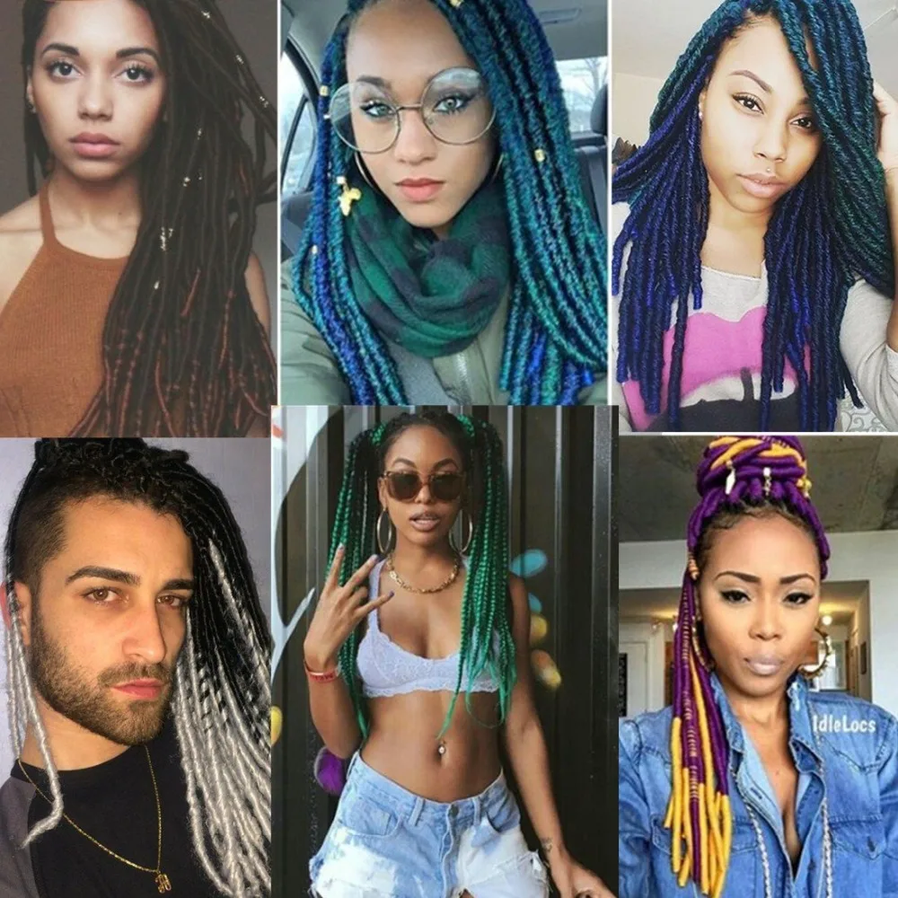 MUMUPI наращивание синтетических волос термостойкие волокна прямые дреды из