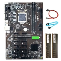b250 btc mining motherboard lga 1151 usb3 0 with switch cablesata cable 2xddr4 4gb 2133mhz ram for miner