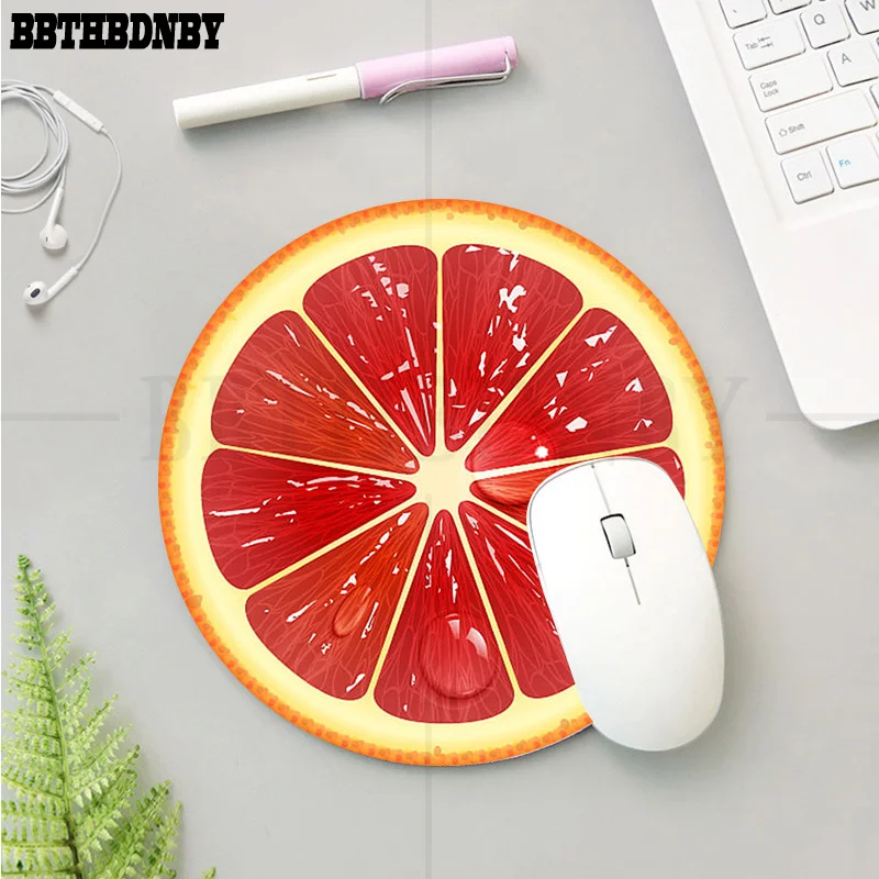 Мягкий резиновый Профессиональный коврик для мыши с изображением фруктов арбуза апельсина лимона киви, нескользящий игровой коврик для мыши ноутбука