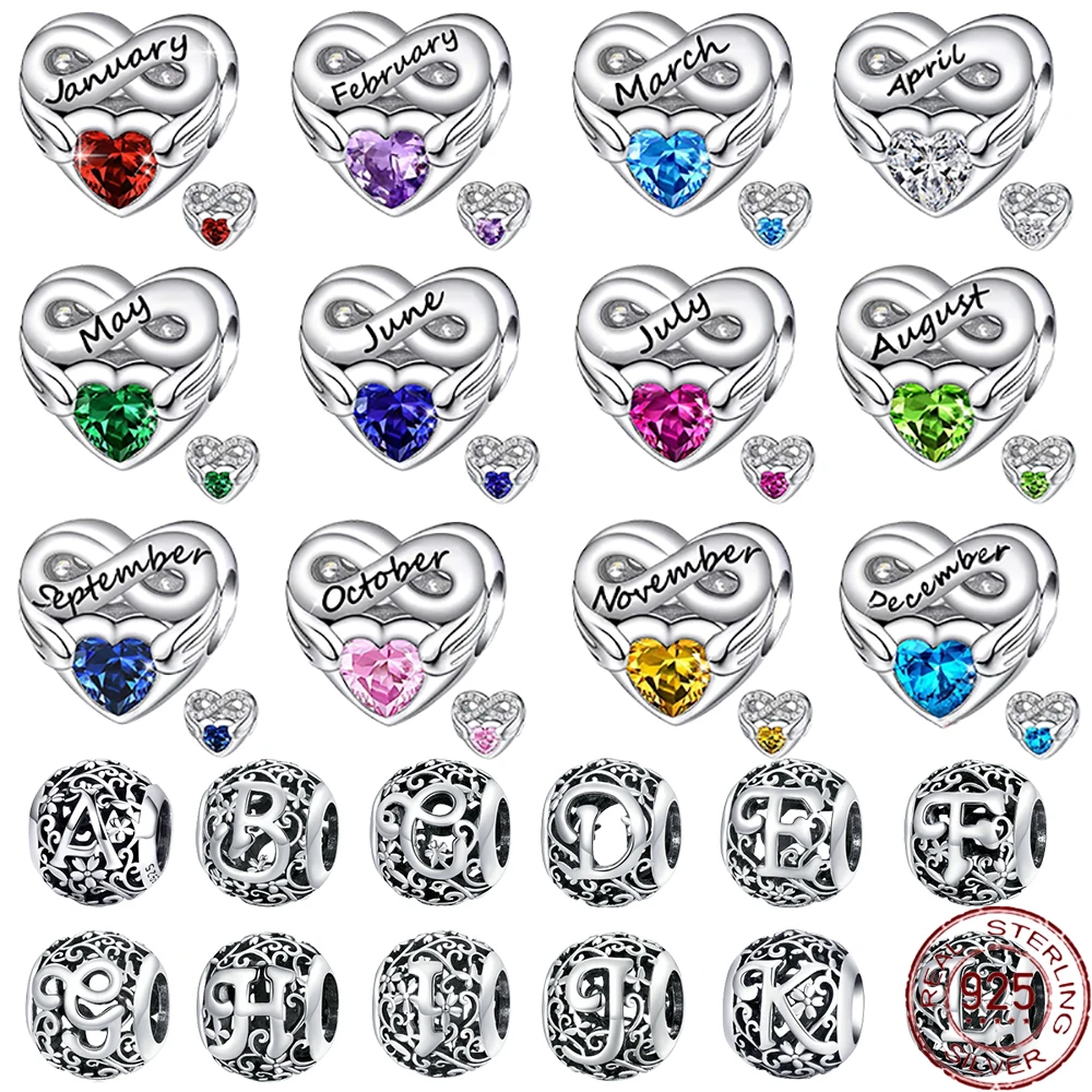 Браслет женский из серебра 925 пробы с подвеской в виде сердца | Украшения и