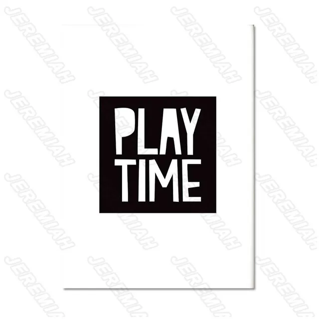 

Black and White Creative Letter Poster Nordic Style Wall Art Canvas Print Painting Modern Children Bedroom Decoration