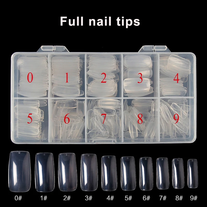 500 шт Профессиональные акриловые искусственный прозрачный накладные