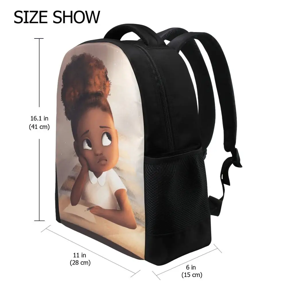 Рюкзак ALAZA для девочек и малышей милый школьный ранец черного цвета с рисунком