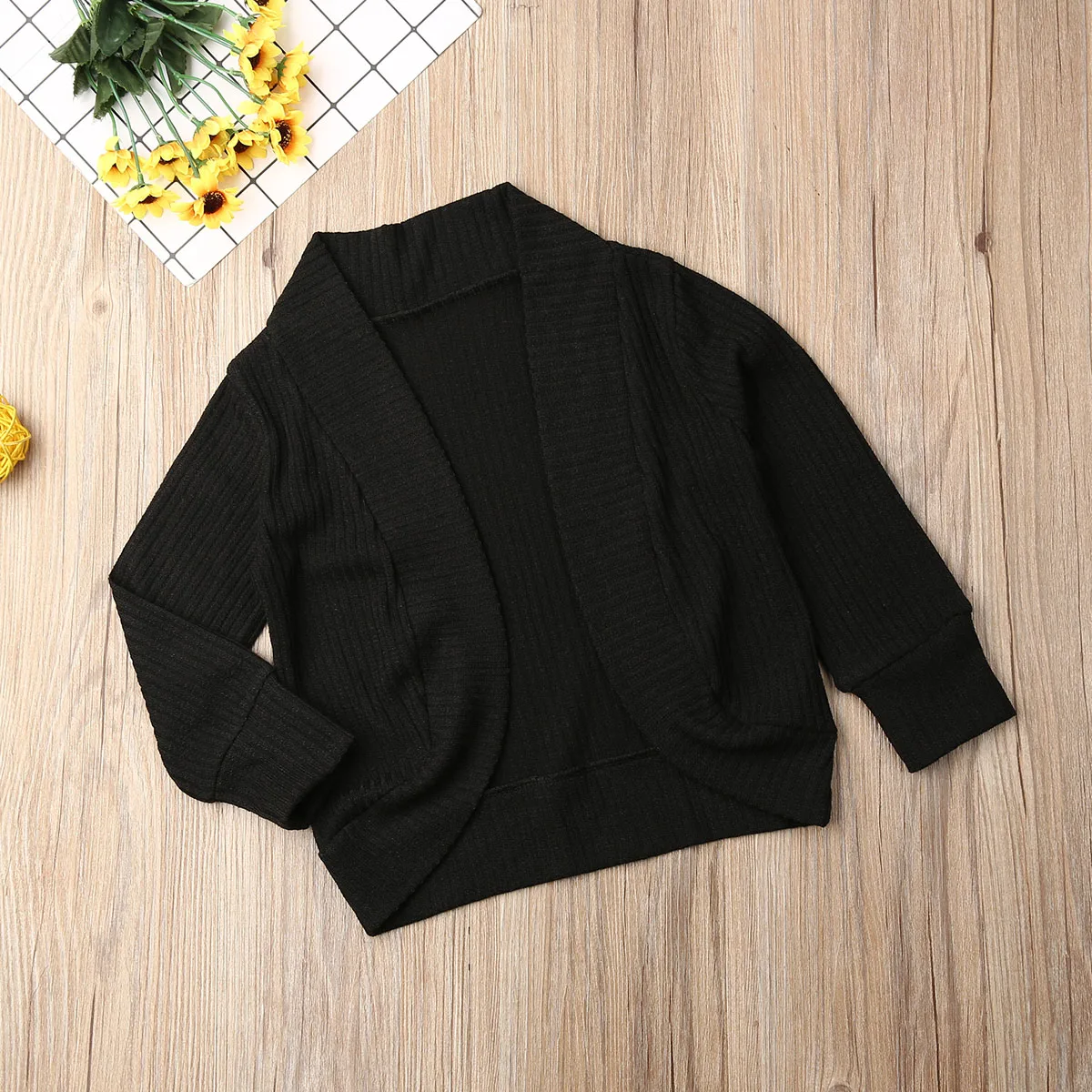 2019 New 1-6Y Kids Baby Girls Knit Sweater Coat Long Sleeve Cardigan Solid Warm Jacket Outfits Autumn Winter Clothes | Детская одежда и