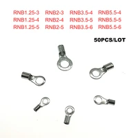 50pcs ring bare cord end crimp terminals electrical naked wire connector rnb1 25 35 5 6 cable ferrules 22 10awg 0 5 6mm2
