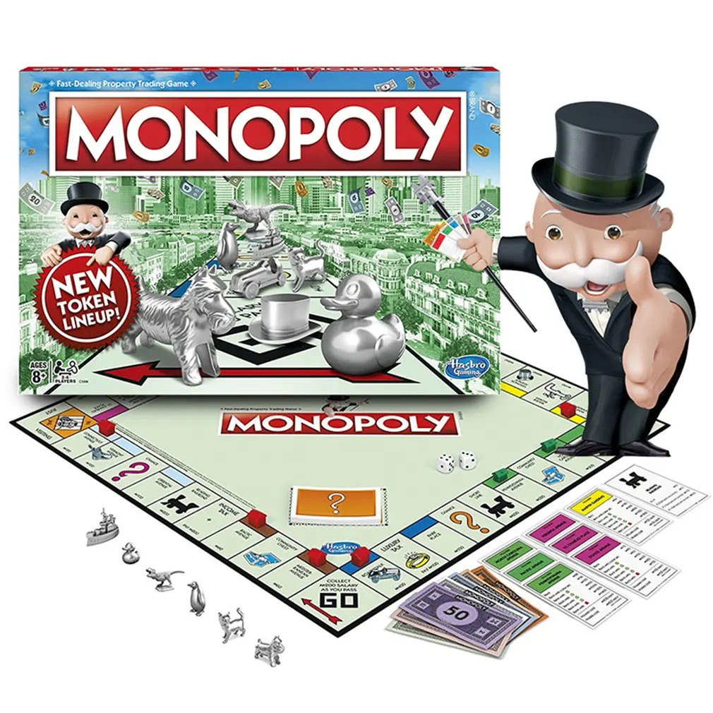 

C1009 Monopoly Real Estate Tycoon Board Game Toy Family Game For 2 To 6 Players Educational Fun Portable Toy
