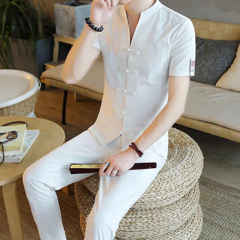 2019 комплект из 2 предметов новый летний Модный повседневный мужской костюм с