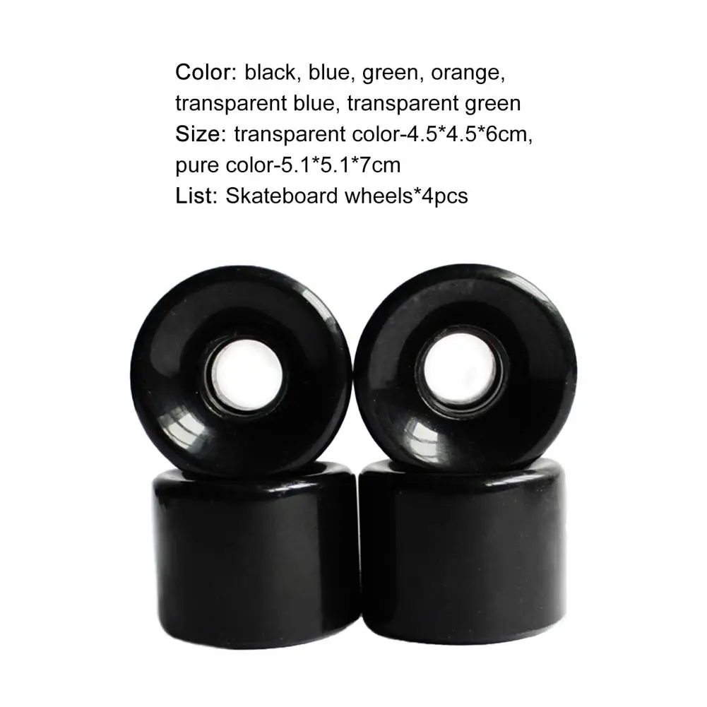 

4pcs Multicolor Skateboard Longboard Wheels 45/51mm Road Skate Pro Action Motion Wheels Board Wheel Truck Bearings for Surfboard