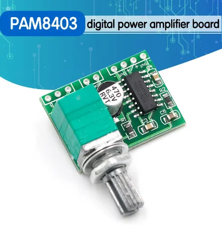

Mini PAM8403 DC 5 В 2-канальный USB цифровой аудио усилитель, плата модуля 2x3 Вт, регулятор громкости с измерителем мощности