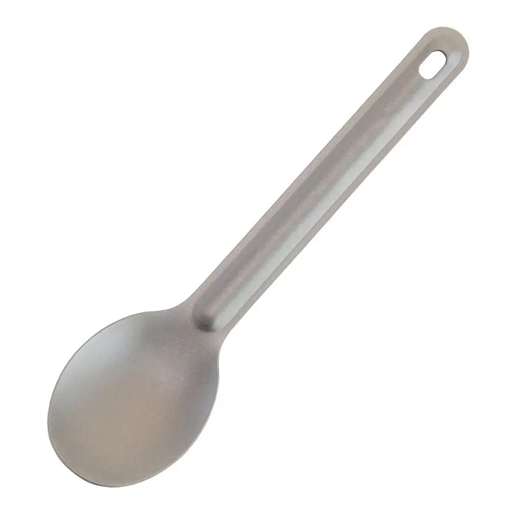 

1Pcs Portable Titanium Spoon Outdoor Tableware Titanium Fork Camping Spoon Long-handled Titanium Spoon