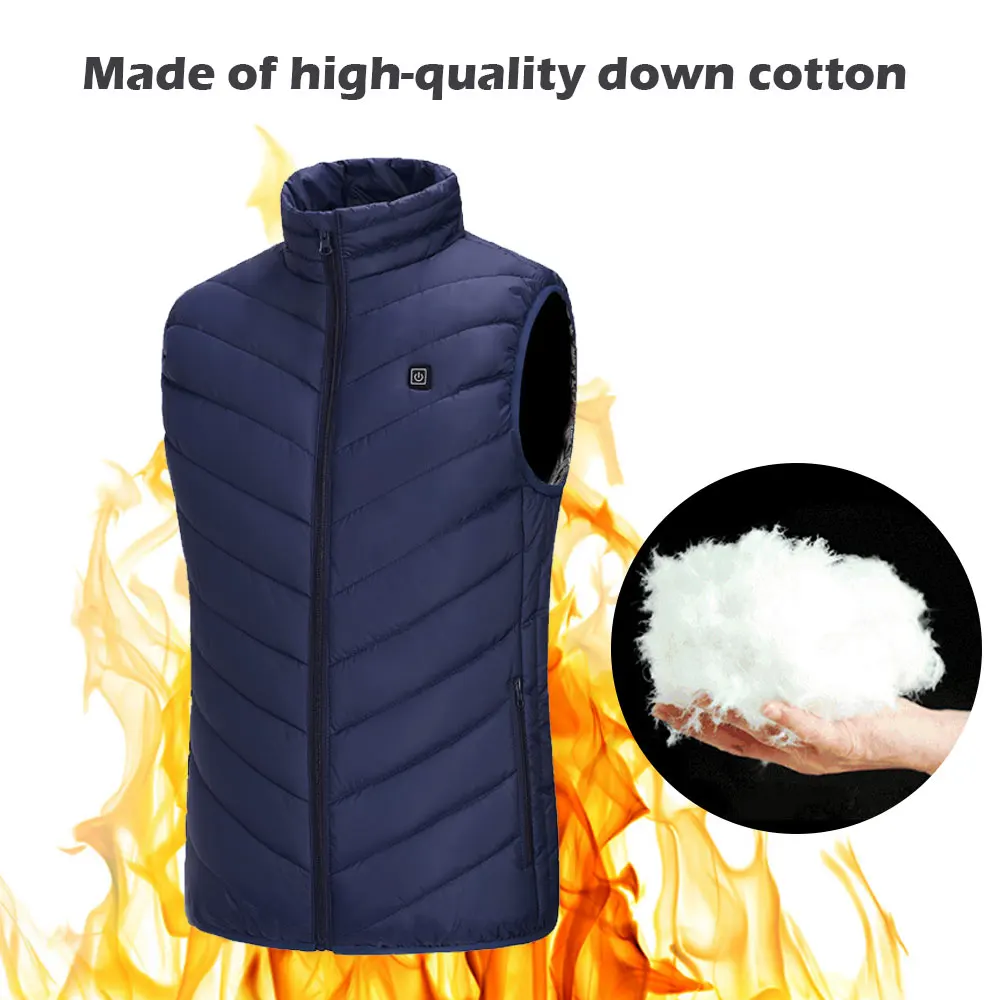 

Electric Heated Vest Men Women Heating Waistcoat Thermal Warm Clothing Usb Heated Outdoor Vest Winter Heated Jacket Ski Hiking