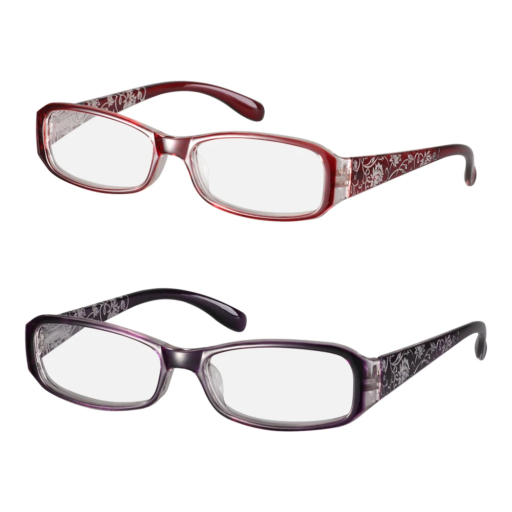 

1Pc Women Hinge Flower Print Resin Reading Glasses Ultra Light Resin Magnifying Eyewear Protector Glasses Presbyopic +1.0~+4.0