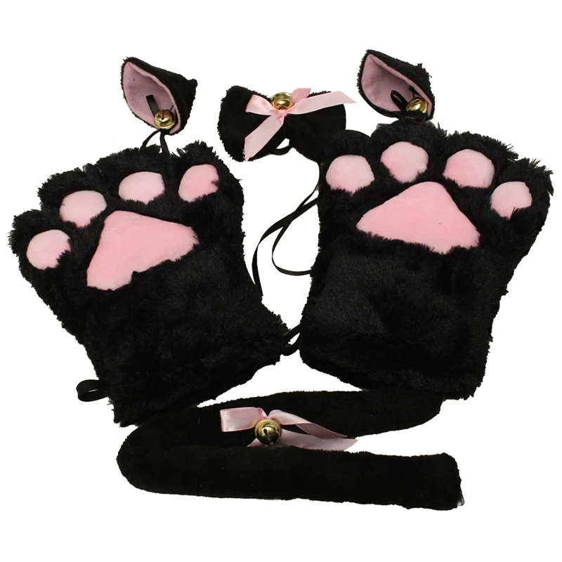 

Kitten Cat Maid Cosplay Roleplay Anime Costume Gloves Paw Ear Tail Tie Party