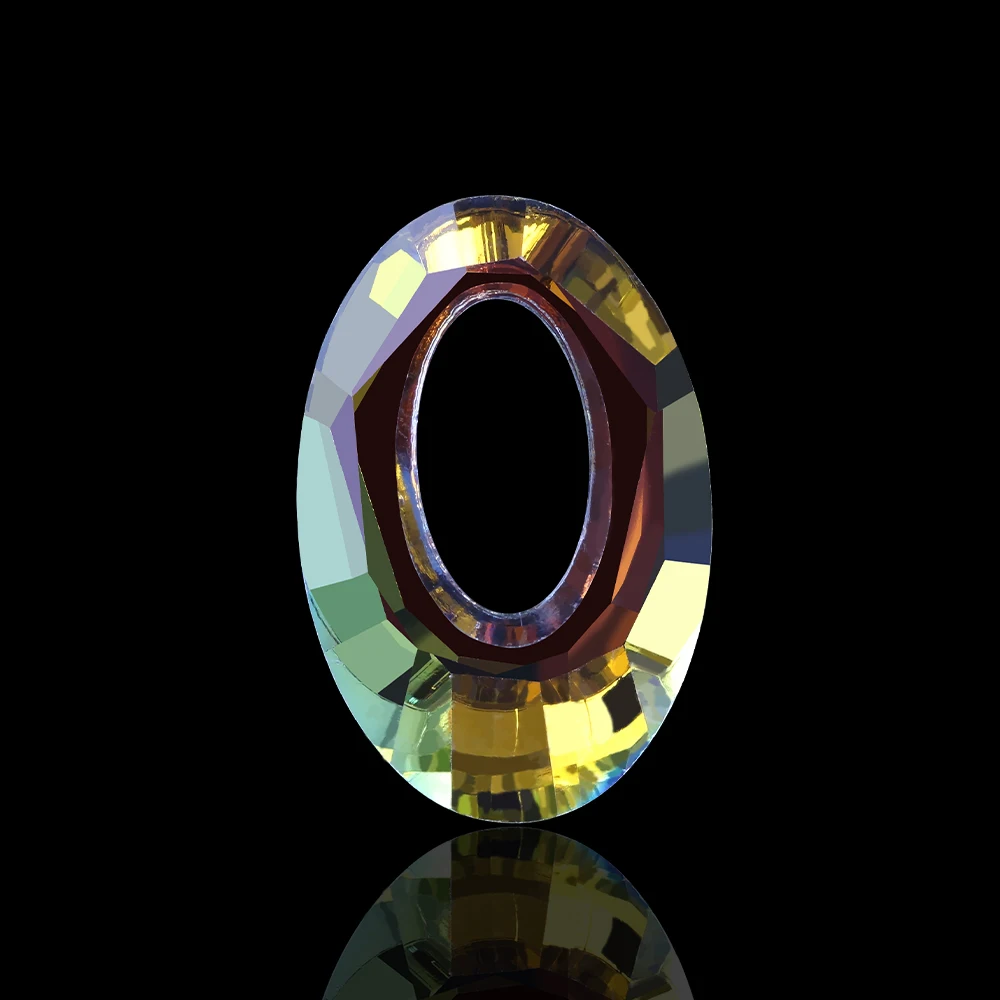 

10pcs Shiny AB 20mm Crystal Pendant Oval shape Glass Charms Crystals Beads for Earring Making DIY Jewelry Necklace Findings