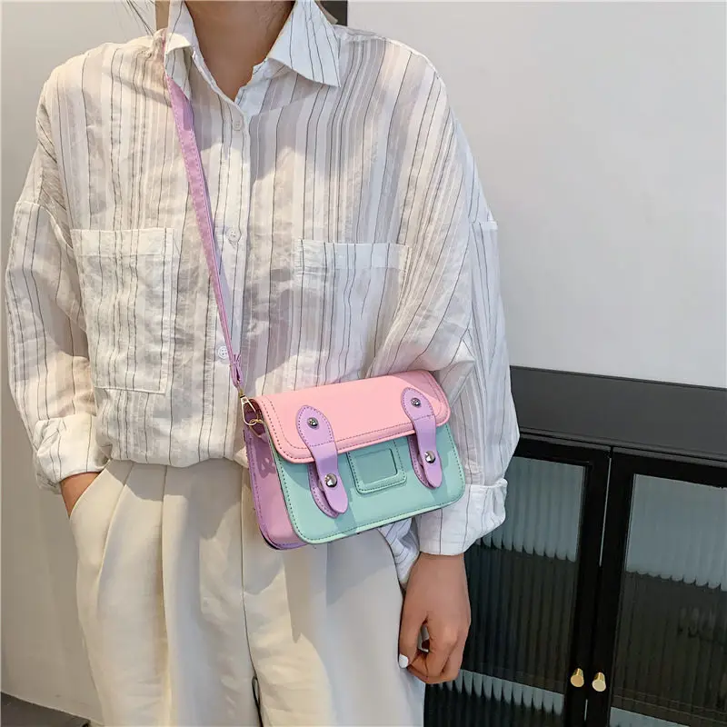 

PU Shoulder Bags for Women's Handbags Ladies Leather Messenger Bags Fashion Female Crossbody Bags Rivet Reinforcement Women Bags
