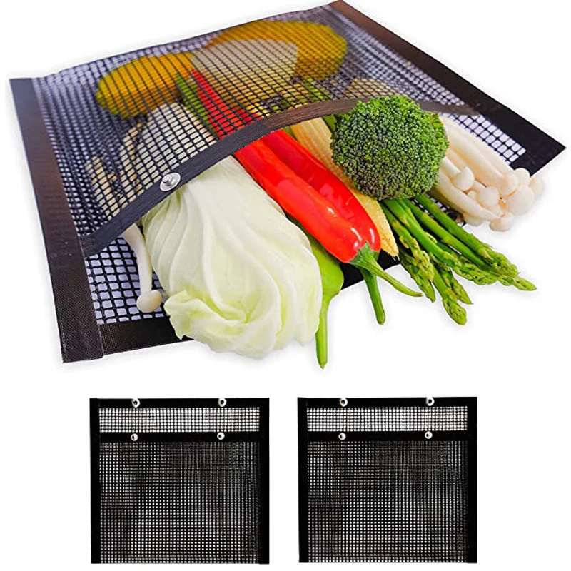 

BBQ Bake Bag Mesh Grilling Bag Non-Stick Reusable Easy to Clean Outdoor BBQ Tool