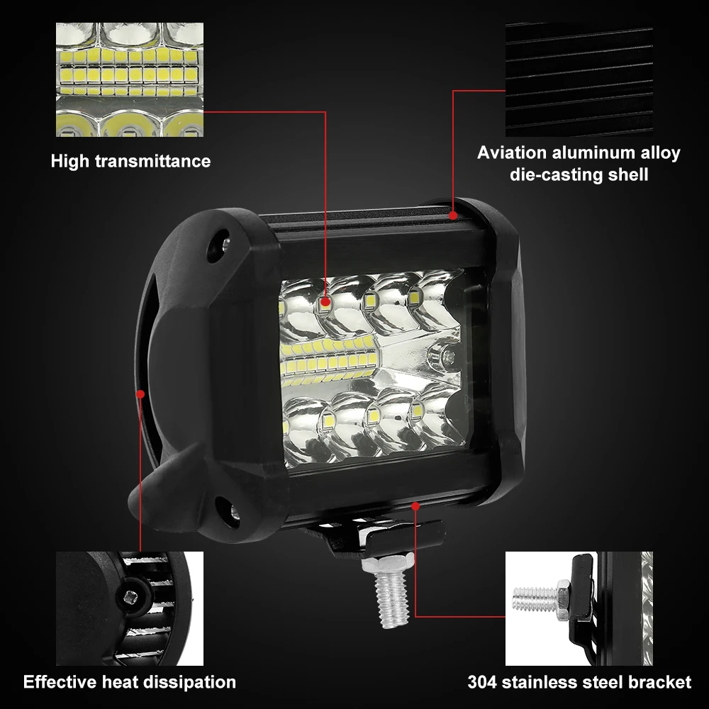 1 шт. 4 дюйма Автомобильный светодиодный рабочий светильник автомобильный