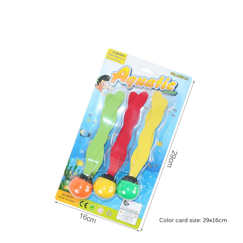 

3/4pcs Kids Swimming Toy Diving Ring Seaweed Diving Stick Water Torpedo Rocket Throwing Toys Swimming Pool Toys Summer Game