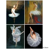 5d diy diamond painting ballet girl embroidery full round square drill cross stitch kits mosaic picture handmade home decoration