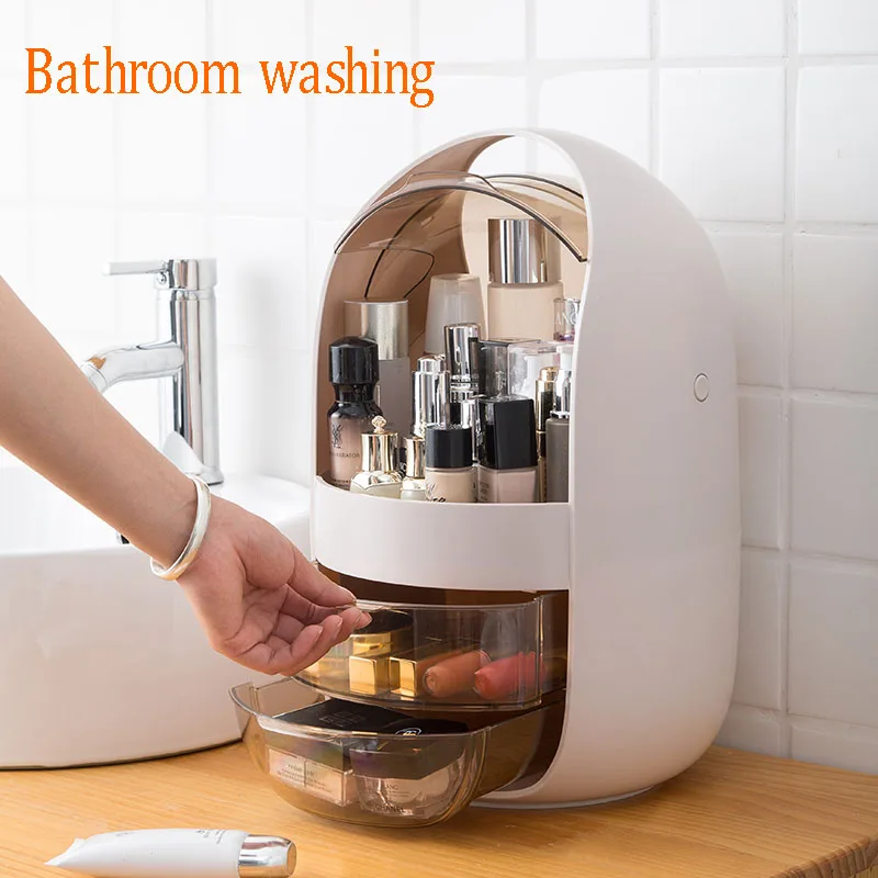 Органайзер для косметики в ванную комнату двойная дверь большом акриловом ящике