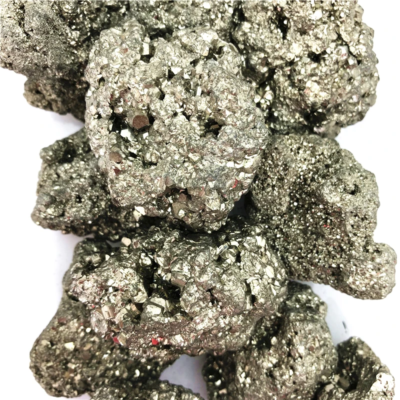 Натуральный Железный пиритовый кластер кристаллический геодный камень