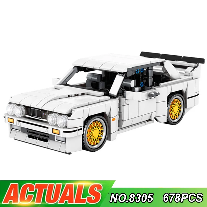 

Sembo Blocks 8305 High Tech White Super SportCar E30 Model Building Blocks Bricks Educational Toys Birthday Gift Pull Back Car